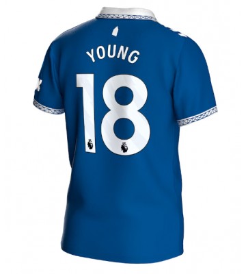 Everton Ashley Young #18 Domácí Dres 2023-24 Krátkým Rukávem