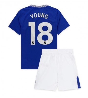 Everton Ashley Young #18 Domácí dres komplet pro Děti 2024-25 Krátkým Rukávem (+ Krátké kalhoty)