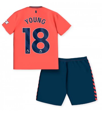 Everton Ashley Young #18 Venkovní dres komplet pro Děti 2023-24 Krátkým Rukávem (+ Krátké kalhoty)