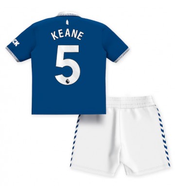 Everton Michael Keane #5 Domácí dres komplet pro Děti 2023-24 Krátkým Rukávem (+ Krátké kalhoty)