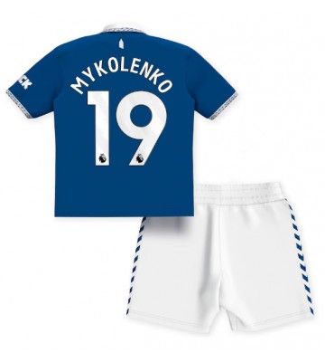 Everton Vitaliy Mykolenko #19 Domácí dres komplet pro Děti 2023-24 Krátkým Rukávem (+ Krátké kalhoty)