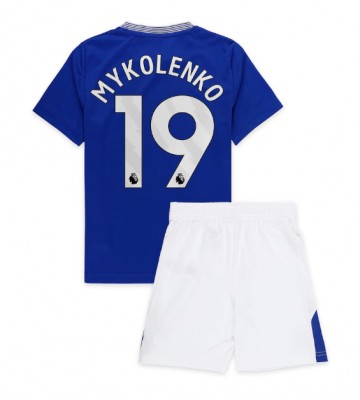 Everton Vitaliy Mykolenko #19 Domácí dres komplet pro Děti 2024-25 Krátkým Rukávem (+ Krátké kalhoty)