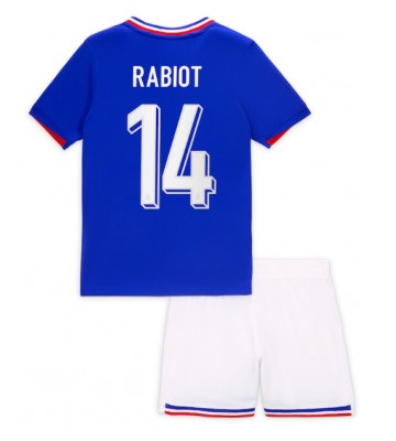 Francie Adrien Rabiot #14 Domácí dres komplet pro Děti ME 2024 Krátkým Rukávem (+ Krátké kalhoty)