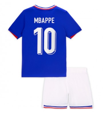 Francie Kylian Mbappe #10 Domácí dres komplet pro Děti ME 2024 Krátkým Rukávem (+ Krátké kalhoty)