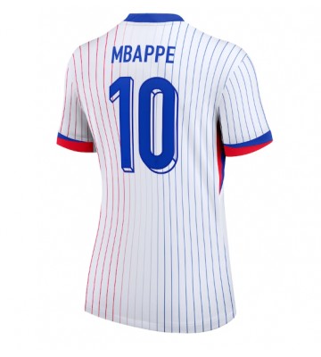 Francie Kylian Mbappe #10 Venkovní Dres pro Dámy ME 2024 Krátkým Rukávem