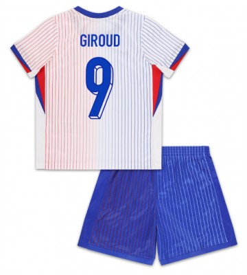 Francie Olivier Giroud #9 Venkovní dres komplet pro Děti ME 2024 Krátkým Rukávem (+ Krátké kalhoty)