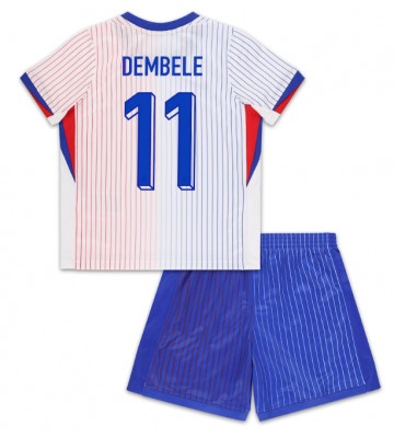 Francie Ousmane Dembele #11 Venkovní dres komplet pro Děti ME 2024 Krátkým Rukávem (+ Krátké kalhoty)