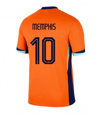 Holandsko Memphis Depay #10 Domácí Dres ME 2024 Krátkým Rukávem