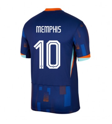 Holandsko Memphis Depay #10 Venkovní Dres ME 2024 Krátkým Rukávem