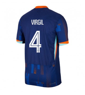 Holandsko Virgil van Dijk #4 Venkovní Dres ME 2024 Krátkým Rukávem