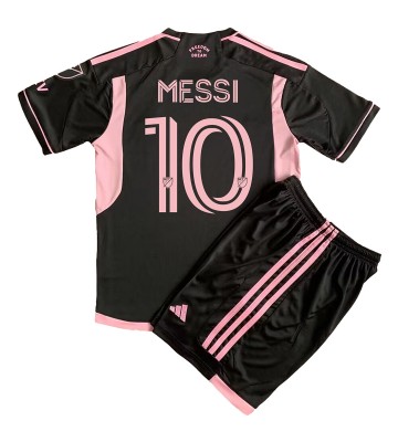 Inter Miami Lionel Messi #10 Venkovní dres komplet pro Děti 2023-24 Krátkým Rukávem (+ Krátké kalhoty)