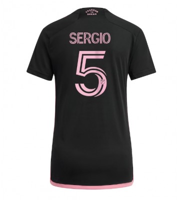 Inter Miami Sergio Busquets #5 Venkovní Dres pro Dámy 2023-24 Krátkým Rukávem