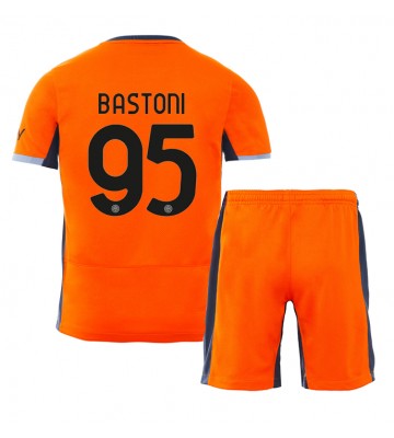 Inter Milan Alessandro Bastoni #95 Alternativní dres komplet pro Děti 2023-24 Krátkým Rukávem (+ Krátké kalhoty)