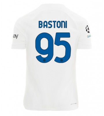 Inter Milan Alessandro Bastoni #95 Venkovní Dres 2023-24 Krátkým Rukávem