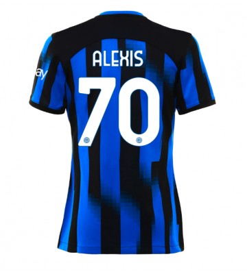 Inter Milan Alexis Sanchez #70 Domácí Dres pro Dámy 2023-24 Krátkým Rukávem