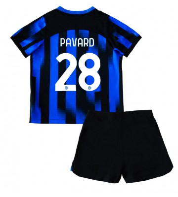 Inter Milan Benjamin Pavard #28 Domácí dres komplet pro Děti 2023-24 Krátkým Rukávem (+ Krátké kalhoty)