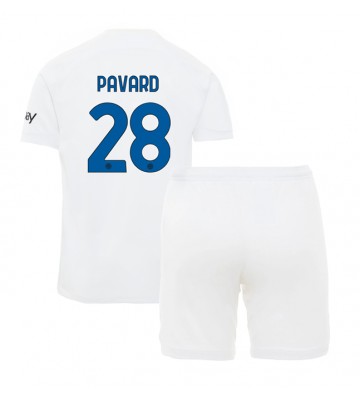 Inter Milan Benjamin Pavard #28 Venkovní dres komplet pro Děti 2023-24 Krátkým Rukávem (+ Krátké kalhoty)