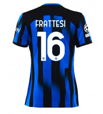 Inter Milan Davide Frattesi #16 Domácí Dres pro Dámy 2023-24 Krátkým Rukávem