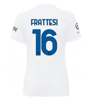 Inter Milan Davide Frattesi #16 Venkovní Dres pro Dámy 2023-24 Krátkým Rukávem