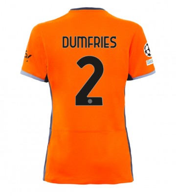 Inter Milan Denzel Dumfries #2 Alternativní Dres pro Dámy 2023-24 Krátkým Rukávem