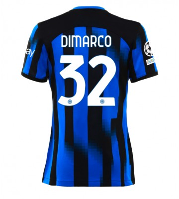 Inter Milan Federico Dimarco #32 Domácí Dres pro Dámy 2023-24 Krátkým Rukávem