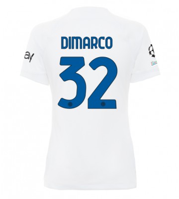 Inter Milan Federico Dimarco #32 Venkovní Dres pro Dámy 2023-24 Krátkým Rukávem