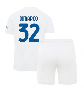 Inter Milan Federico Dimarco #32 Venkovní dres komplet pro Děti 2023-24 Krátkým Rukávem (+ Krátké kalhoty)