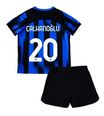 Inter Milan Hakan Calhanoglu #20 Domácí dres komplet pro Děti 2023-24 Krátkým Rukávem (+ Krátké kalhoty)