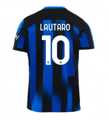 Inter Milan Lautaro Martinez #10 Domácí Dres 2023-24 Krátkým Rukávem