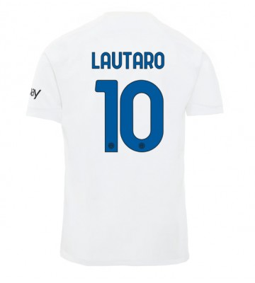 Inter Milan Lautaro Martinez #10 Venkovní Dres 2023-24 Krátkým Rukávem