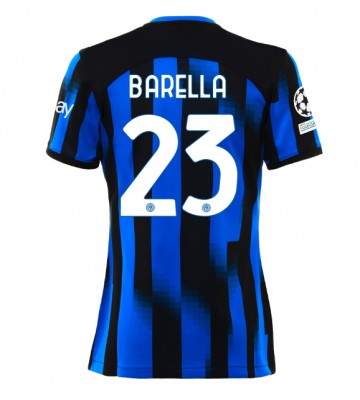 Inter Milan Nicolo Barella #23 Domácí Dres pro Dámy 2023-24 Krátkým Rukávem