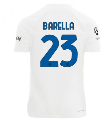 Inter Milan Nicolo Barella #23 Venkovní Dres 2023-24 Krátkým Rukávem