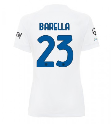 Inter Milan Nicolo Barella #23 Venkovní Dres pro Dámy 2023-24 Krátkým Rukávem