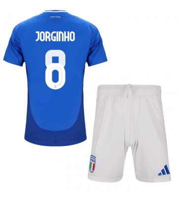 Itálie Jorginho Frello #8 Domácí dres komplet pro Děti ME 2024 Krátkým Rukávem (+ Krátké kalhoty)