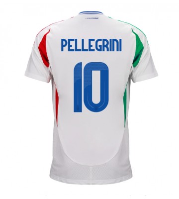 Itálie Lorenzo Pellegrini #10 Venkovní Dres ME 2024 Krátkým Rukávem