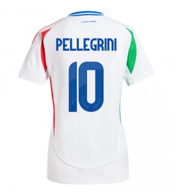 Itálie Lorenzo Pellegrini #10 Venkovní Dres pro Dámy ME 2024 Krátkým Rukávem