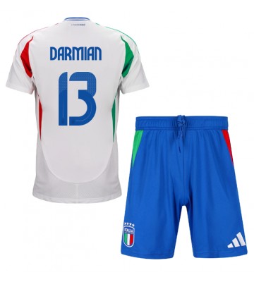 Itálie Matteo Darmian #13 Venkovní dres komplet pro Děti ME 2024 Krátkým Rukávem (+ Krátké kalhoty)