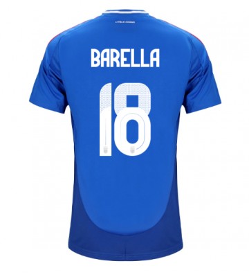 Itálie Nicolo Barella #18 Domácí Dres ME 2024 Krátkým Rukávem