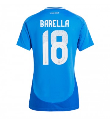 Itálie Nicolo Barella #18 Domácí Dres pro Dámy ME 2024 Krátkým Rukávem