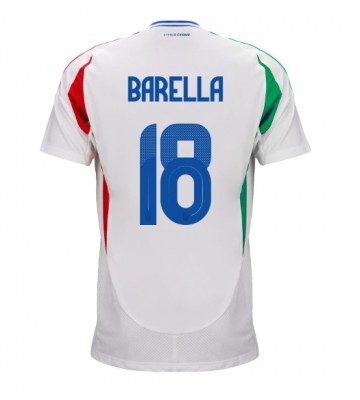 Itálie Nicolo Barella #18 Venkovní Dres ME 2024 Krátkým Rukávem