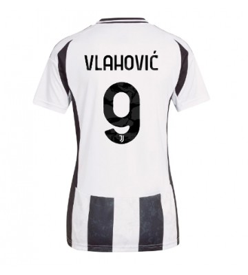 Juventus Dusan Vlahovic #9 Domácí Dres pro Dámy 2024-25 Krátkým Rukávem