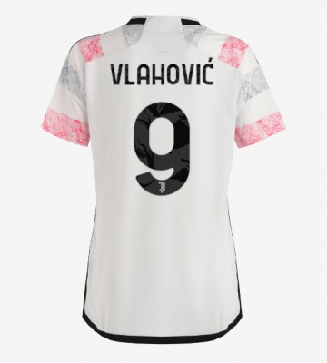 Juventus Dusan Vlahovic #9 Venkovní Dres pro Dámy 2023-24 Krátkým Rukávem