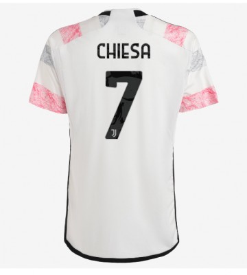 Juventus Federico Chiesa #7 Venkovní Dres 2023-24 Krátkým Rukávem