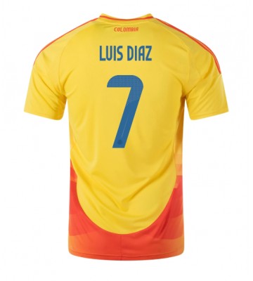 Kolumbie Luis Diaz #7 Domácí Dres Copa America 2024 Krátkým Rukávem