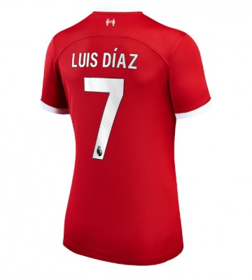 Liverpool Luis Diaz #7 Domácí Dres pro Dámy 2023-24 Krátkým Rukávem