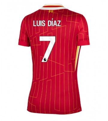 Liverpool Luis Diaz #7 Domácí Dres pro Dámy 2024-25 Krátkým Rukávem