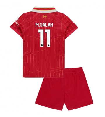 Liverpool Mohamed Salah #11 Domácí dres komplet pro Děti 2024-25 Krátkým Rukávem (+ Krátké kalhoty)