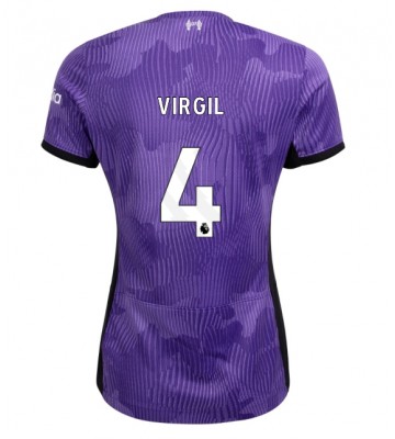 Liverpool Virgil van Dijk #4 Alternativní Dres pro Dámy 2023-24 Krátkým Rukávem