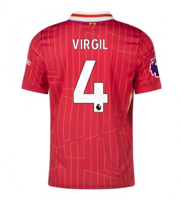 Liverpool Virgil van Dijk #4 Domácí Dres 2024-25 Krátkým Rukávem