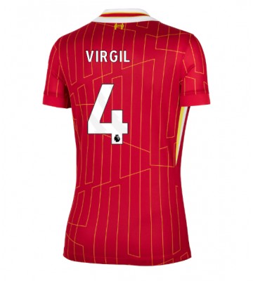 Liverpool Virgil van Dijk #4 Domácí Dres pro Dámy 2024-25 Krátkým Rukávem